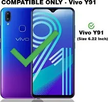 A Flip Cover for Vivo Y91 Brown Dual Protection-thumb1