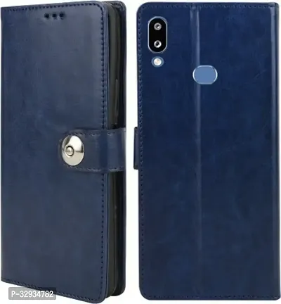 A Flip Cover for Samsung Galaxy A10s Blue Dual Protection-thumb0