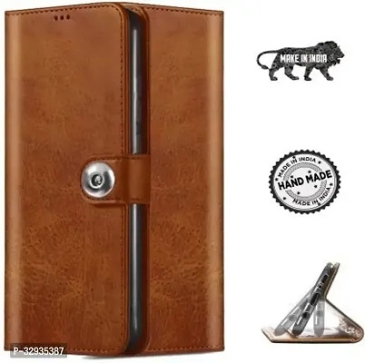 A Flip Cover for Redmi 10A Mi Redmi 10 Brown Dual Protection-thumb0