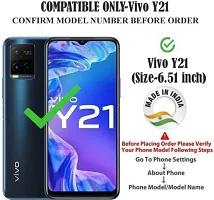 A Flip Cover for Vivo Y21 - 2021 Brown Dual Protection-thumb1