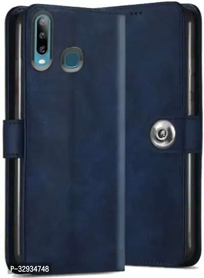 A Flip Cover for Vivo Y15 Blue Dual Protection-thumb0