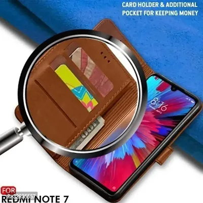 Flip Cover for Xiaomi Redmi Note 7 Brown Dual Protection-thumb5