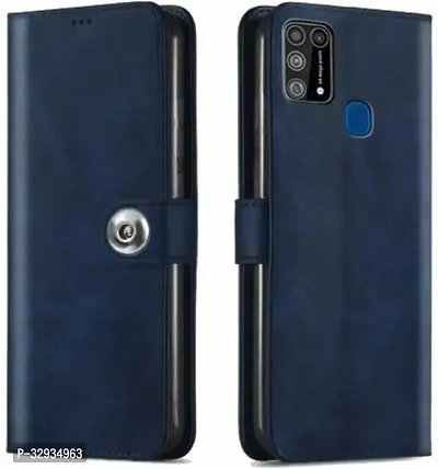 A Flip Cover for Samsung Galaxy F41 Blue Dual Protection-thumb0