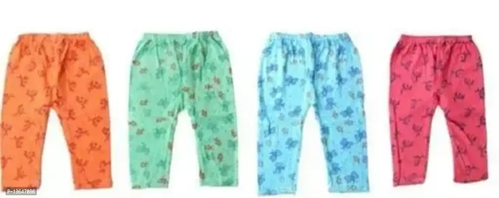 Stylish Fancy Cotton Printed Sleep Wear Pyjama Bottom For Kids Pack Of 4