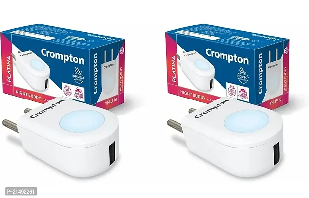 Home APPLIANCEC Night LAMP with USB Mobile CHARJER 2 AMP. [ Packing 2 PCS. ] , Light Color - Warm White