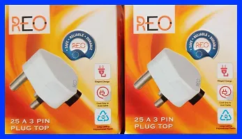 HOME APPLIANCES REO 3Pin TOP 16 A [ H.D ] Flat PLUG TOP With AC TOP { FLAIR } , PACKING 2 PCS. ,-thumb3