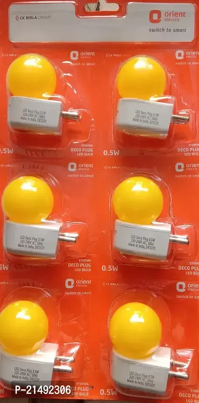 HOME APPLIANCES ETERNAL DECO PLUG LED BULB , 0.5W PACKING 6 PCS. [ YELLOW COLOUR ]?-thumb2