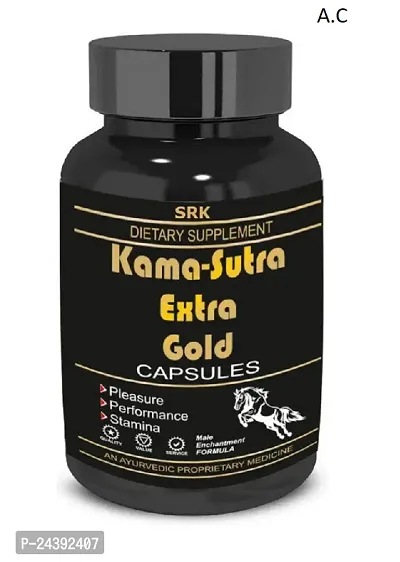 Kama-Sutra Gold Capsules - Ayurvedic Power Blend with Ashwagandha, Tribulus Terrestris  Kaunch Beej for Enhanced Energy-thumb0