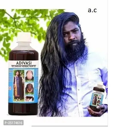 Adivasi Hair Oil- 60 ml for Women and Men for Shiny Hair Long - Dandruff Control - Hair Loss Control - Long Hair-thumb0