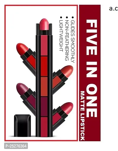 Five in one lipstic for lip care pack of 1-thumb0