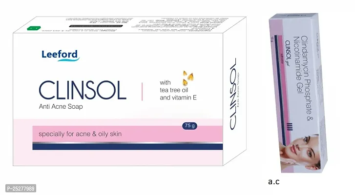 Leeford anti acne soap clinsol soap with clinsol gel combo