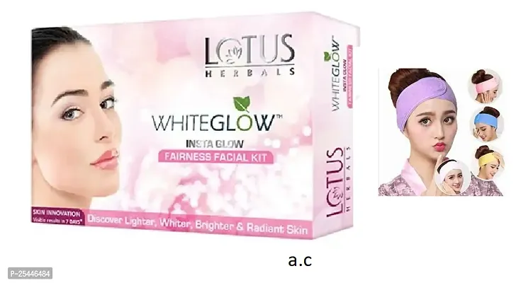 Lotus Herbals Whiteglow Insta Glow 4 In 1 Facial Kit with facial bend