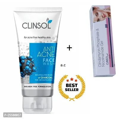 professional clinsol face wash and clnsol gel combo