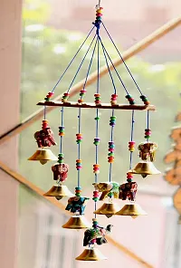 Generic Wood Handcrafted Windchime (18 inch, Multicolour)-thumb1