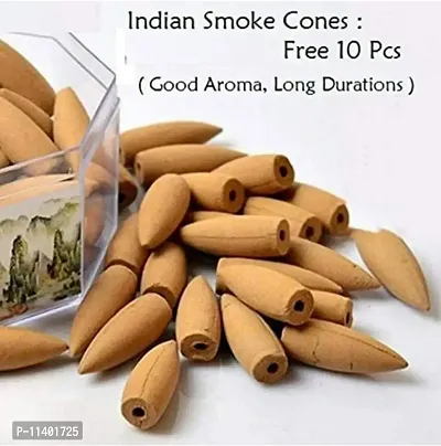 Craft Junction Handcrafted Big Size Lord Ganesha Smoke Backflow Cone Incense Holder with 10 Incense Cones Gifting Someone Special Decorative Showpiece for Living Room/Office Decor/Home Decor/Statue-thumb5