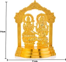 Craft Junction Handcrafted Gold Polish Lakshmi Ganesha Showpiece Figurine-thumb4