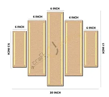 Craft Junction Modern Design Set of 5 MDF Self Adhesive Panel Digital Reprint For Home D?cor,Wall D?cor Painting (17 inch x 30 inch)-thumb2