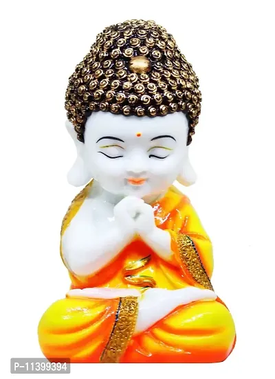 CraftJunction Decorative Handpainted Little Baby Monk Showpiece FigurineFor Home Decor/Diwali Gifting(8 * 4.25 * 3.5 Inches)