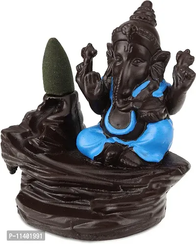 Craft Junction Handcrafted Lord Ganesha Smoke Backflow Cone Incense Holder with 10 Incense Cones Gifting Someone Special Decorative Showpiece for Living Room/Office Decor/Home Decor/Statue-thumb5