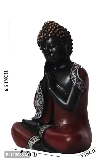 CraftJunction Antique Coloured Thai Buddha Showpiece(6.5 * 5 * 3 Inches)-thumb3