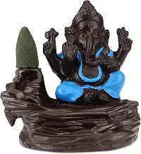 Craft Junction Handcrafted Lord Ganesha Smoke Backflow Cone Incense Holder with 10 Incense Cones Gifting Someone Special Decorative Showpiece for Living Room/Office Decor/Home Decor/Statue-thumb2