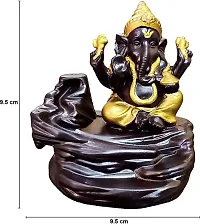 Craft Junction Handcrafted Lord Ganesha Smoke Backflow Cone Incense Holder with 10 Incense Cones Gifting Someone Special Decorative Showpiece for Living Room/Office Decor/Home Decor/Statue-thumb3