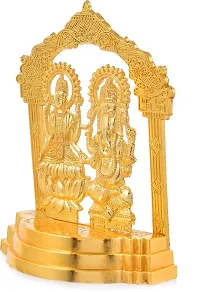 Craft Junction Handcrafted Gold Polish Lakshmi Ganesha Showpiece Figurine-thumb2