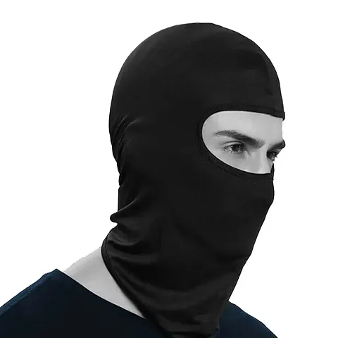 Kingsway? Full Face Cover Mask Balaclava, Black, Men and Women, Free Size, Protects You from Wind, Sun, UV Rays and Dust, 4 Way Stretch, Quick Dry, Sweat Absorbing Helmet Liner