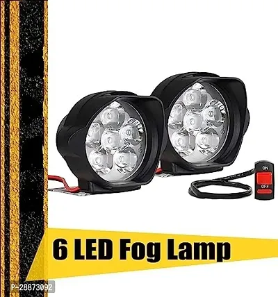 SPOTLIGHT Imported 6 LED SSLG Waterproof Heavy Duty Fog Light Spot Beam With Switch LED Car::Motorbike::Truck::Van Fog Lamp Universal For Bike Universal For Car