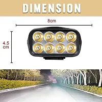 GTRIDE Imported 8 LED Waterproof Heavy Duty Fog Light Spot Beam With Handlebar Switch LED Car::Motorbike::Truck::Van Fog Lamp Universal For Bike Universal For Car-thumb1