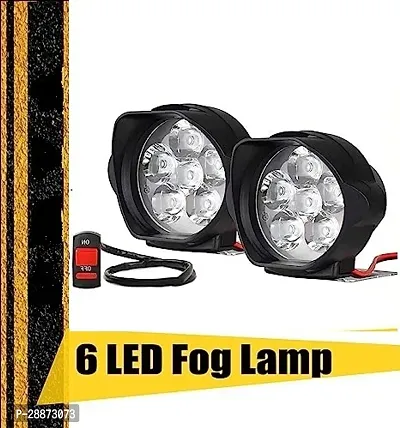 GTRIDE Imported 6 LED SSLG Waterproof Heavy Duty Fog Light Spot Beam With Switch LED Car::Motorbike::Truck::Van Fog Lamp Universal For Bike Universal For Car