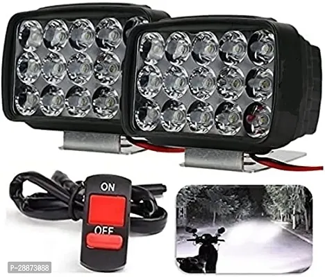 SPOTLIGHT Imported 15 LED Waterproof Heavy Duty Fog Light Spot Beam With Handlebar Switch LED Car::Motorbike::Truck::Van Back Up Lamp Universal For Bike::Universal For Car Universal For Bike::Universal For Car