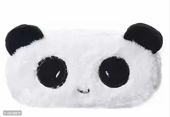 Multipurpose Fur Panda Pen Pencil Zipper Pouch-thumb0