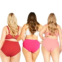 Women and Girl Big Size Plain Panty | Plus Size Panty | Jumbo Size Cotton Ladies Panties | Women's Big Size Plain Panty Pack of 3 limited edition-thumb4