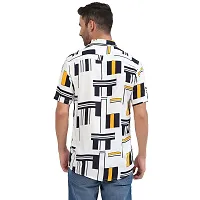Stylish Fancy Rayon Regular Fit Printed Short Sleeves Casual Shirts For Men-thumb1