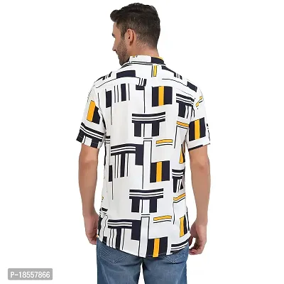 Stylish Fancy Rayon Regular Fit Printed Short Sleeves Casual Shirts For Men-thumb2