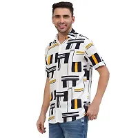 Stylish Fancy Rayon Regular Fit Printed Short Sleeves Casual Shirts For Men-thumb3