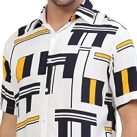 Stylish Fancy Rayon Regular Fit Printed Short Sleeves Casual Shirts For Men-thumb2