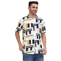 Stylish Fancy Rayon Regular Fit Printed Short Sleeves Casual Shirts For Men-thumb4