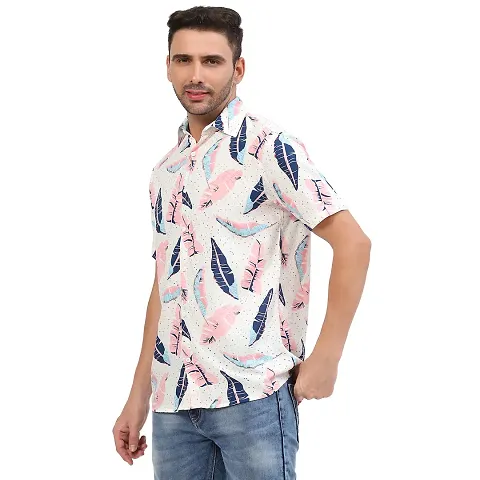 Stylish Fancy Regular Fit Printed Short Sleeves Casual Shirt For Men
