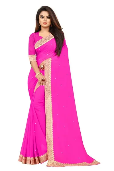 Bollywood Georgette Saree Lace, Stone