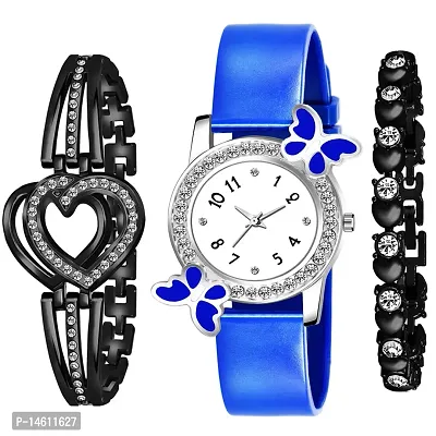 Stylish Analog Watch and Bracelet Combo Pack Of 3