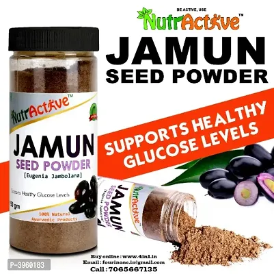 NutrActive Jamun Seed Powder (Eugenia Jambolana) 150gm-thumb0