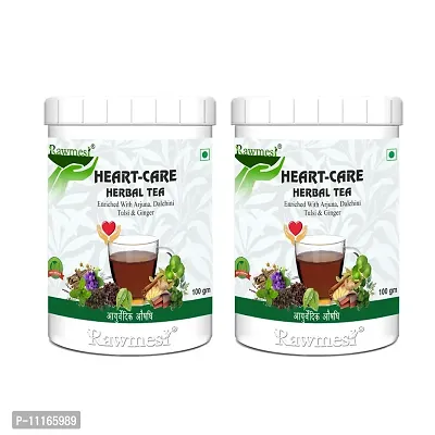 Rawmest Ayurvedic Arjuna Heart Care Tea (Arjuna bark,Ginger,Cinnamon,Tulsi) Healthy Heart Herbal Tea 200gm-thumb0