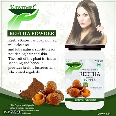 Rawmest Reetha Powder 100gm| Indian soapberry| Sapindus mukorossi| washnut| ritha| Sapindaceae