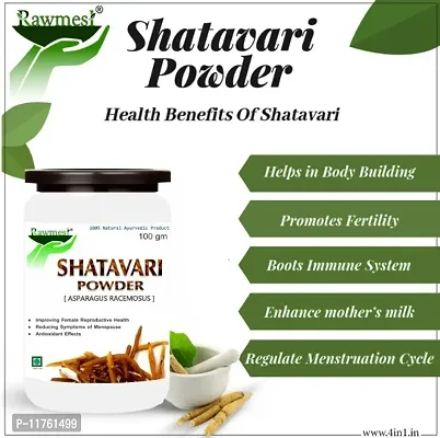 Rawmest Shatavari Root Powder 100gm| Asparagus racemosus| Stavar| Shatavar | Strength| Weight Gain