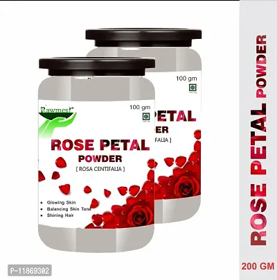 Rawmest 100% Natural Rose Petals Powder 200gm (Rosa Centifolia) Powder For Glowing Skin, Scrubs, Face Pack