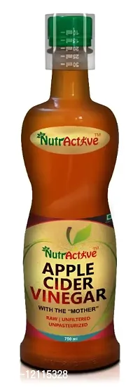 NutrActive Natural Apple Cider Vinegar contains mother of vinegar, 750 ml