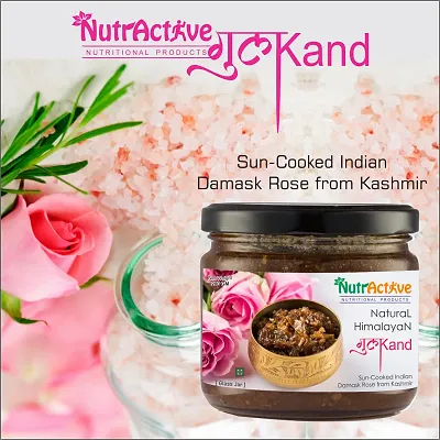Organic Himalayan Gulkand | 100% Natural |Sun-Cooked Damask Roses, 200 gm