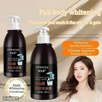VITRACOS Made In Japan 300 ml Skin Care Whitening Body Care Volcanic Mud Skin Care Smooth Whitening Shower Gel Body Wash (PACK OF 2)